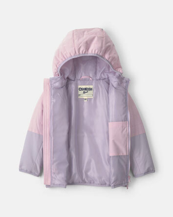 Baby Girl  Quilted Mid Weight Jacket- Pink, 