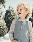Toddler Organic Cotton Gauze Overalls, image 5 of 6 slides