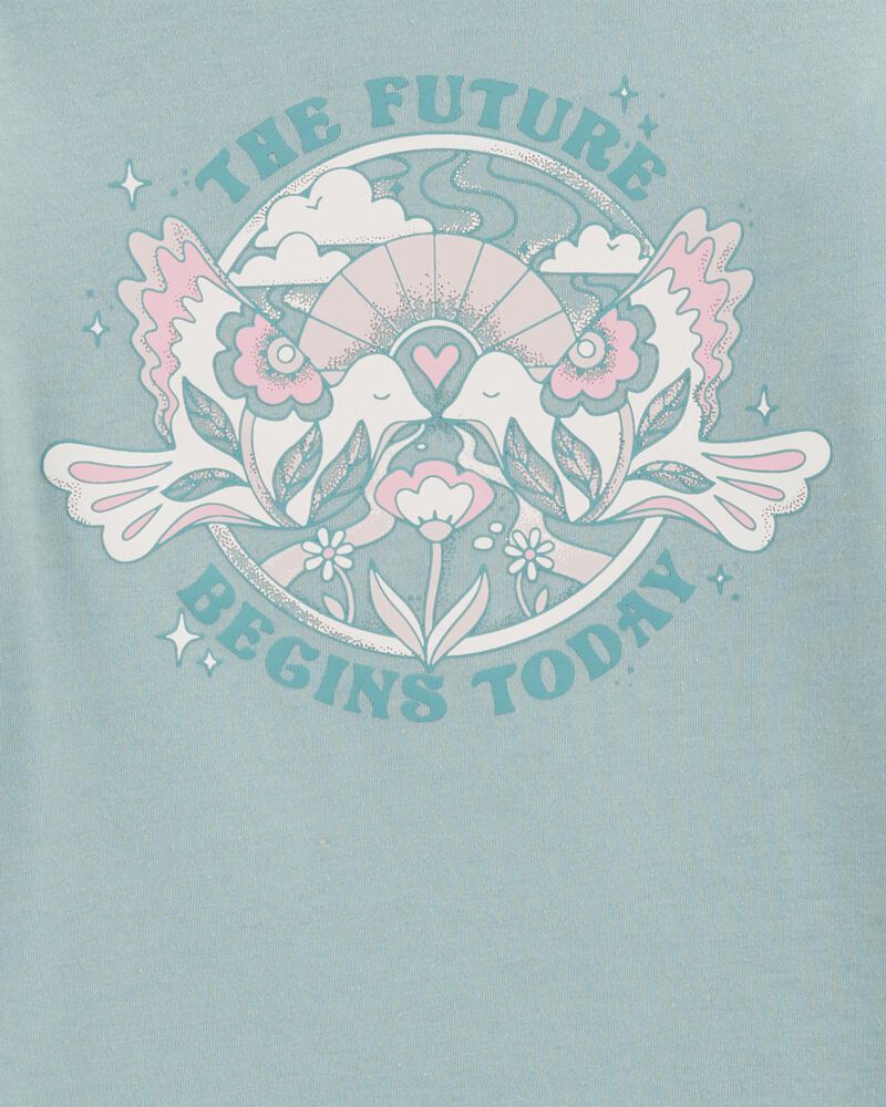 Kid The Future Begins Today Long-Sleeve Shirt - Green, image 2 of 3 slides