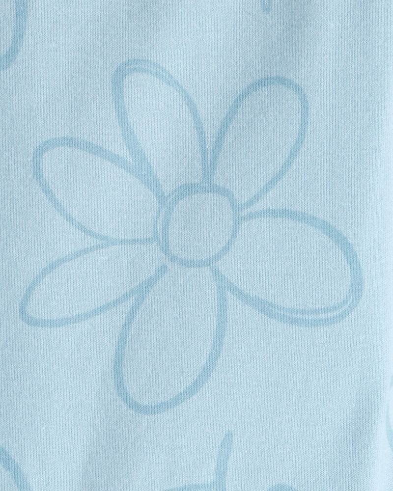 B&eacute;b&eacute; fille - Short de cycliste, fleurs et coccinelles - Bleu, image 3 sur 3 diapositives