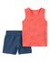Coral/Navy