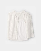 Filles - Ensemble 2 pi&egrave;ces avec gilet - Blanc, image 1 sur 4 diapositives