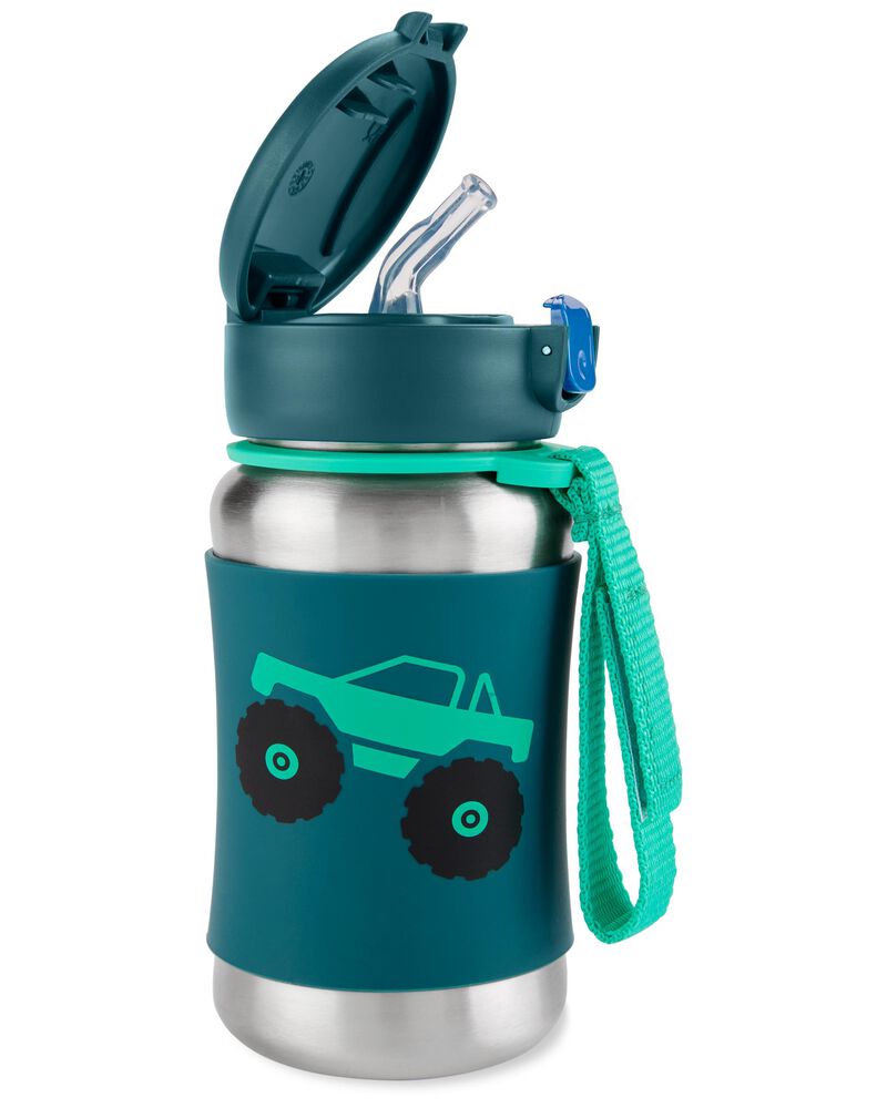 Bouteille &agrave; paille en acier inoxydable Spark Style - Camion, image 2 sur 2 diapositives