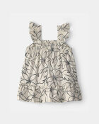 B&eacute;b&eacute; fille - Robe &agrave; motif floral - Noir/Ivoire, image 4 sur 6 diapositives