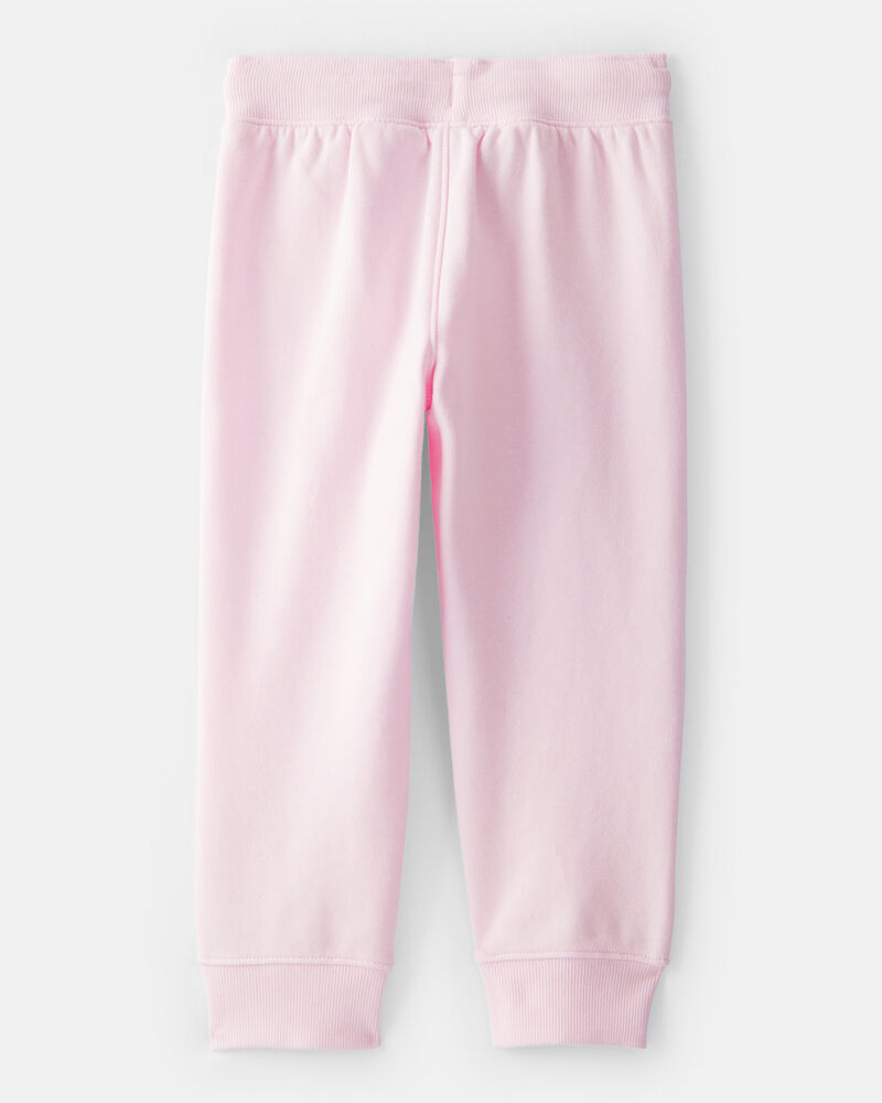 Toddler Girl Drawstring Joggers - Pink, image 2 of 4 slides