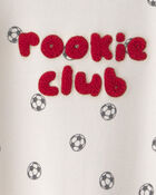 Baby 'Rookie Club' French Terry Jumpsuit - Cream, image 3 of 4 slides