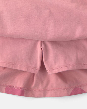 Girls Heart Cotton Skort - Pink, 