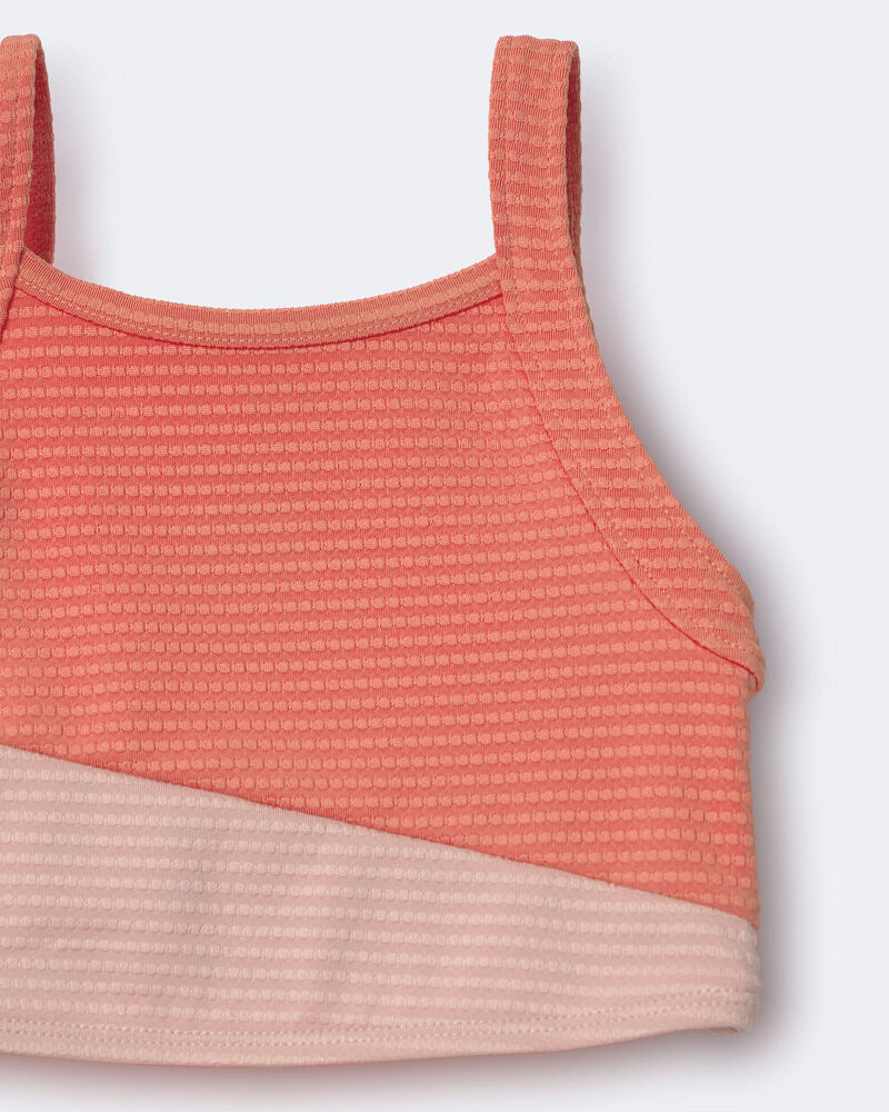 Toddler Girl colourblock Tankini Set - Orange, image 7 of 7 slides