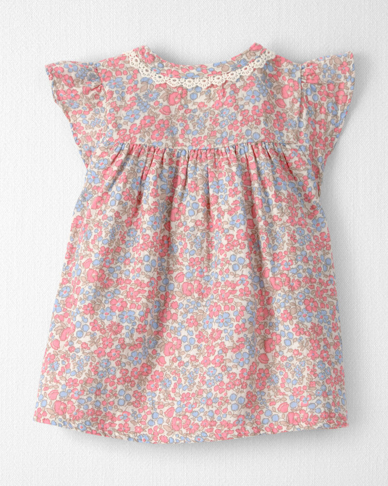 B&eacute;b&eacute; fille - Robe en gaze de coton biologique &agrave; motif fleuri printanier, image 2 sur 5 diapositives