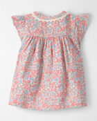 B&eacute;b&eacute; fille - Robe en gaze de coton biologique &agrave; motif fleuri printanier, image 2 sur 5 diapositives