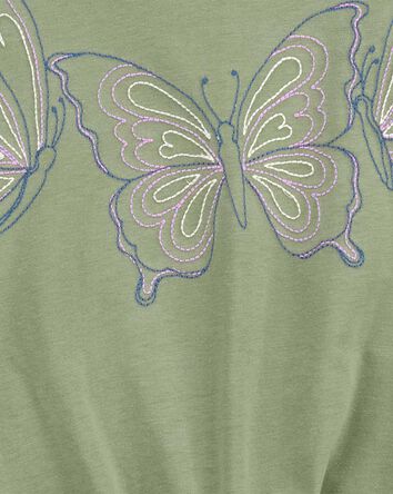 Butterfly Tie-Front Jersey Tee, 