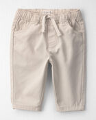 B&eacute;b&eacute; - Pantalon ample en serg&eacute; de coton biologique, image 1 sur 4 diapositives