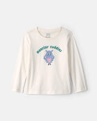 Toute-petit fille - T-shirt manches longues &agrave; imprim&eacute; &laquo;Monster Cuddles&raquo; &ndash; Cr&egrave;me, image 1 sur 2 diapositives