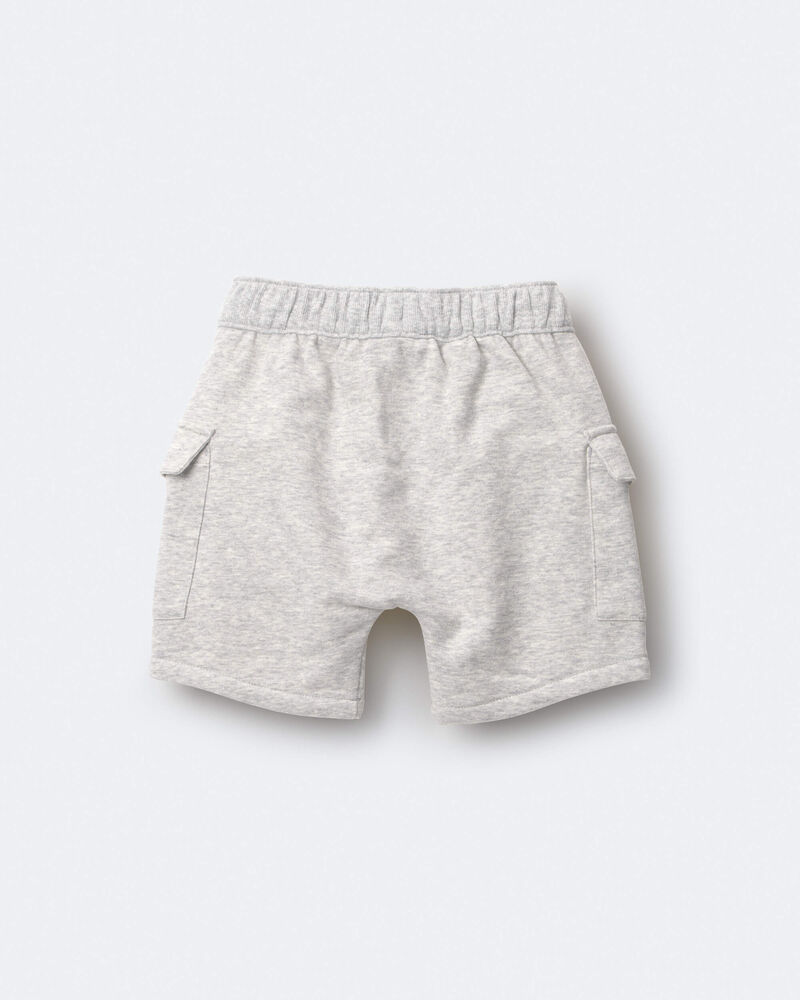 Tout-petit gar&ccedil;on - Short cargo en jersey bouclette - Gris chin&eacute;, image 5 sur 6 diapositives