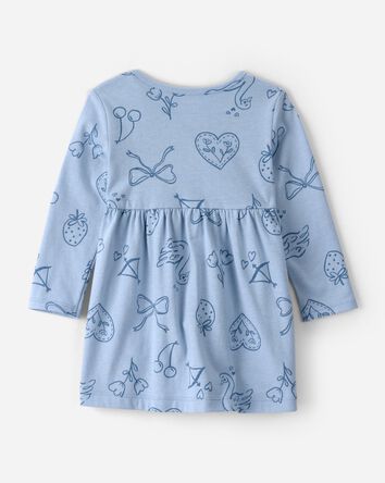 B&eacute;b&eacute; fille - Robe en tricot &agrave; manches longues &agrave; boucle - Bleu, 