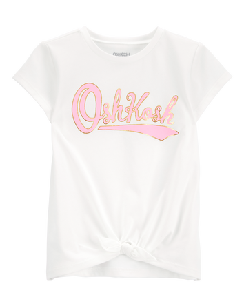 Kid OshKosh Logo Tie-Front Tee, 