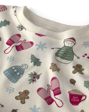Toddler Girl 2-Piece Organic Cotton Pyjamas in Winter Wonderland, 