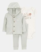 Baby 3-Piece Lion Little Cardigan Set, image 1 of 4 slides