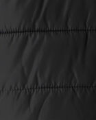 Boys Midweight Packable Puffer - Black, image 4 of 4 slides