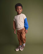 Toddler Front-Seam Joggers - Brown, image 3 of 6 slides