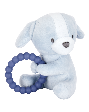 Baby Puppy Plush With Teether, 