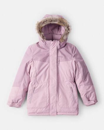 Filles - Veste d'hiver parka à capuchon pour fille - Rose, 