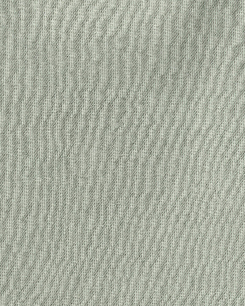 B&eacute;b&eacute; gar&ccedil;on - Ensemble 2 pi&egrave;ces haut &agrave; rayures et salopette courte - Vert, image 4 sur 5 diapositives