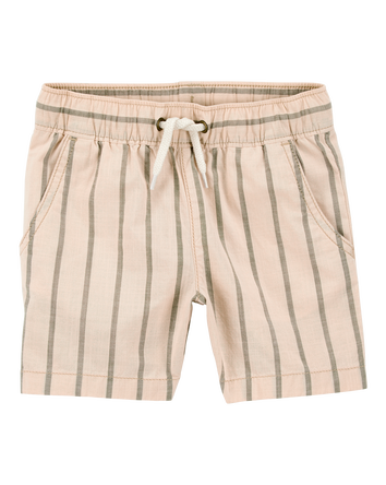 Bébé Short rayé à cordon de serrage - Kaki, 
