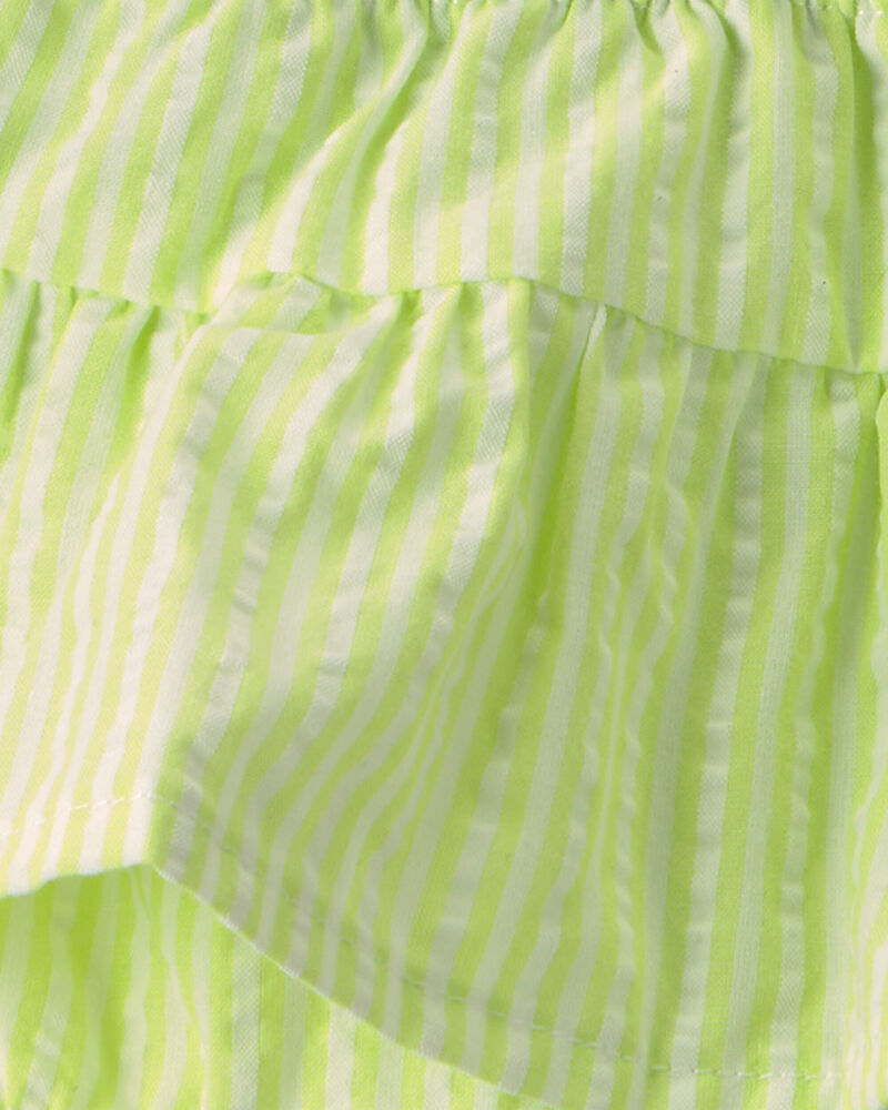 Baby Girl 2-Piece Fish Top & Short Set - Cream/Green, image 4 of 5 slides