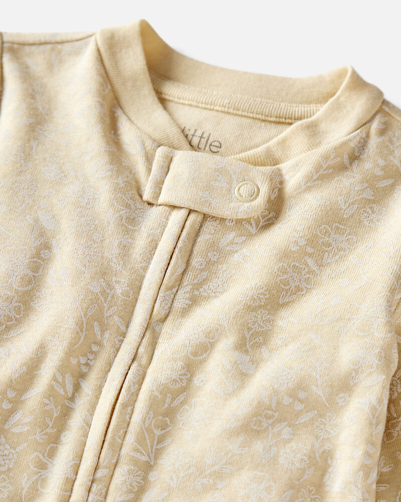 Baby Organic Cotton Floral Sleeper, image 2 of 4 slides