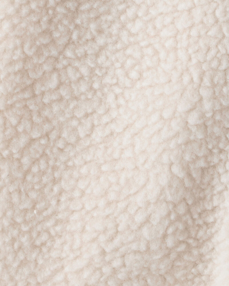 Baby Girl Colour Block Fleece Long-Sleeve Jumpsuit - Cream/Pink, image 2 of 3 slides