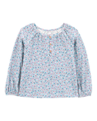 Baby Floral Gauze Long-Sleeve Top - Floral, image 1 of 3 slides