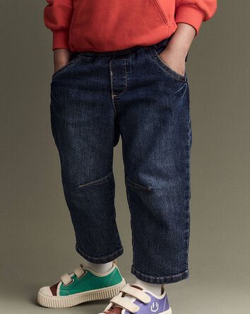 Toddler Barrel Pant in Denim - Blue, 