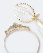 Toddler Girl 2-Pack Crown & Septer Set - Gold/Pearl, image 5 of 11 slides