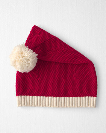 Toddler Organic Cotton Santa Hat, 