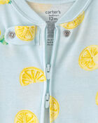 Baby 2-Pack Lemon Snug Fit 1-Piece Pyjama - Yellow/Blue, image 3 of 6 slides