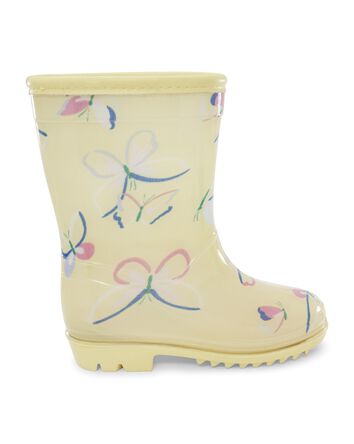 Toddler Butterfly Print Rain Boots, 
