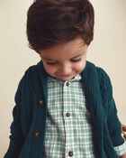 Cardigan en tricot pour tout-petit - Bleu marine, image 3 sur 4 diapositives