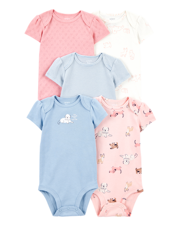 Baby Girl 5-Pack Short-Sleeve Original Bodysuits, 