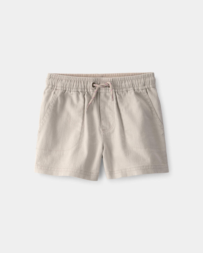 Toddler Boy Twill Shorts - Light Khaki, image 1 of 4 slides