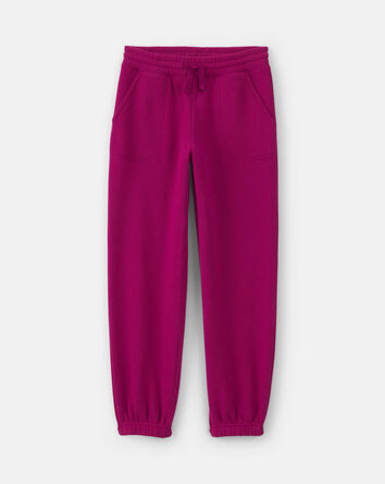 Girls Fleece Joggers - Burgundy, 