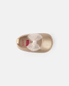 Baby Girl Metallic Bow Flats - Gold, image 4 of 6 slides