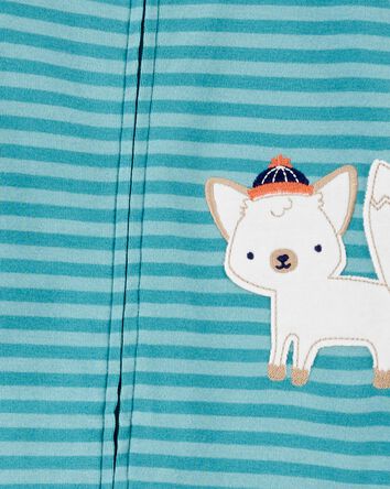 Baby 1-Piece Wolf Striped 100% Snug Fit Cotton Footless Pyjamas, 