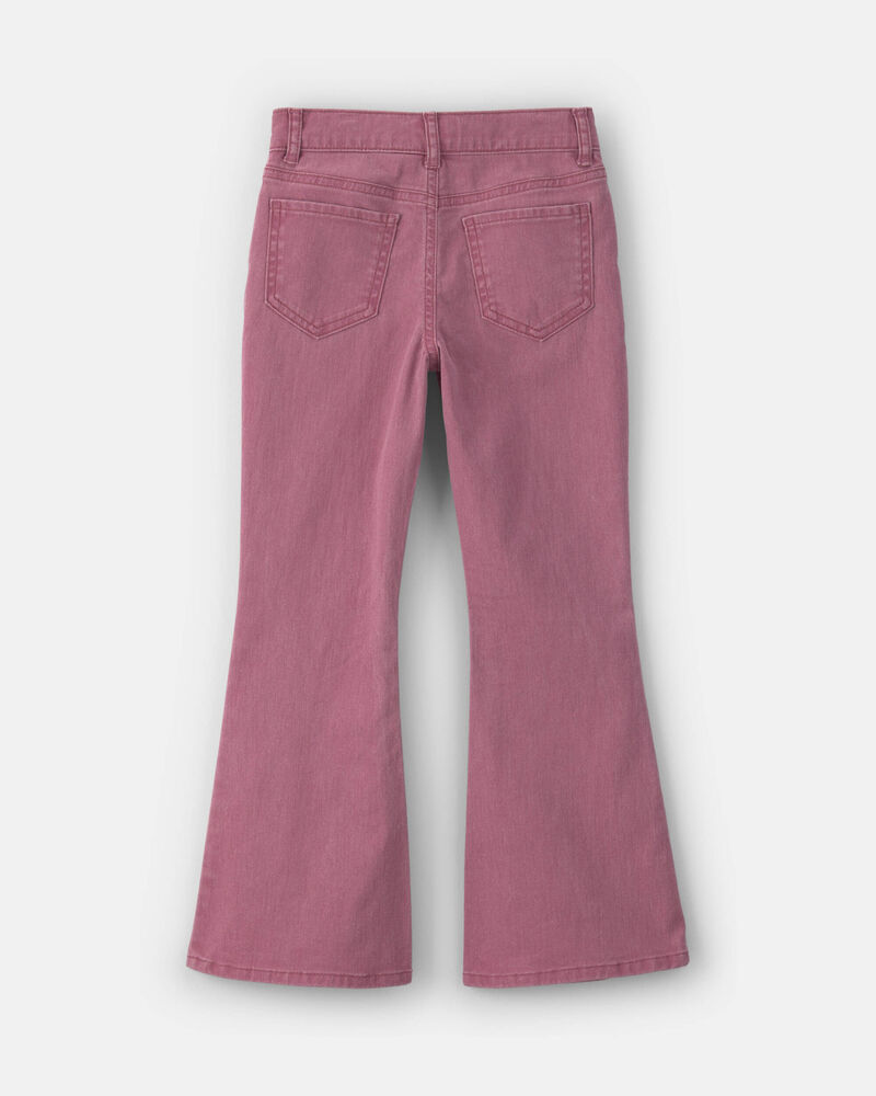 Filles - Pantalon &eacute;vas&eacute; en serg&eacute; &ndash; Mauve, image 2 sur 3 diapositives