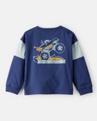 Toddler Boy Monster Truck Long-Sleeve Graphic Tee - Navy, image 2 of 6 slides