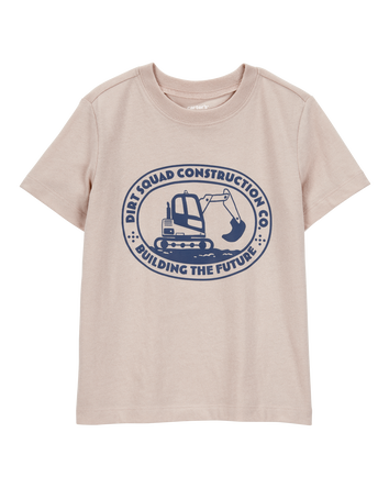 Toddler Construction Short-Sleeve Graphic Tee - Khaki, 