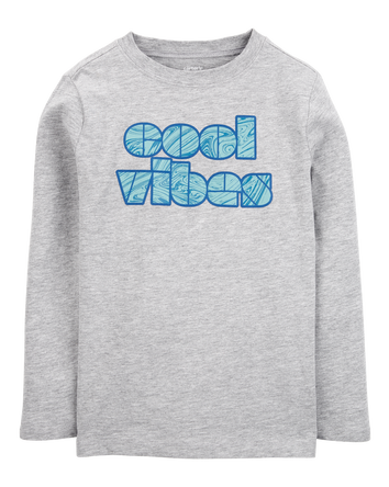 Kid Cool Vibes Long-Sleeve Tee - Grey, 