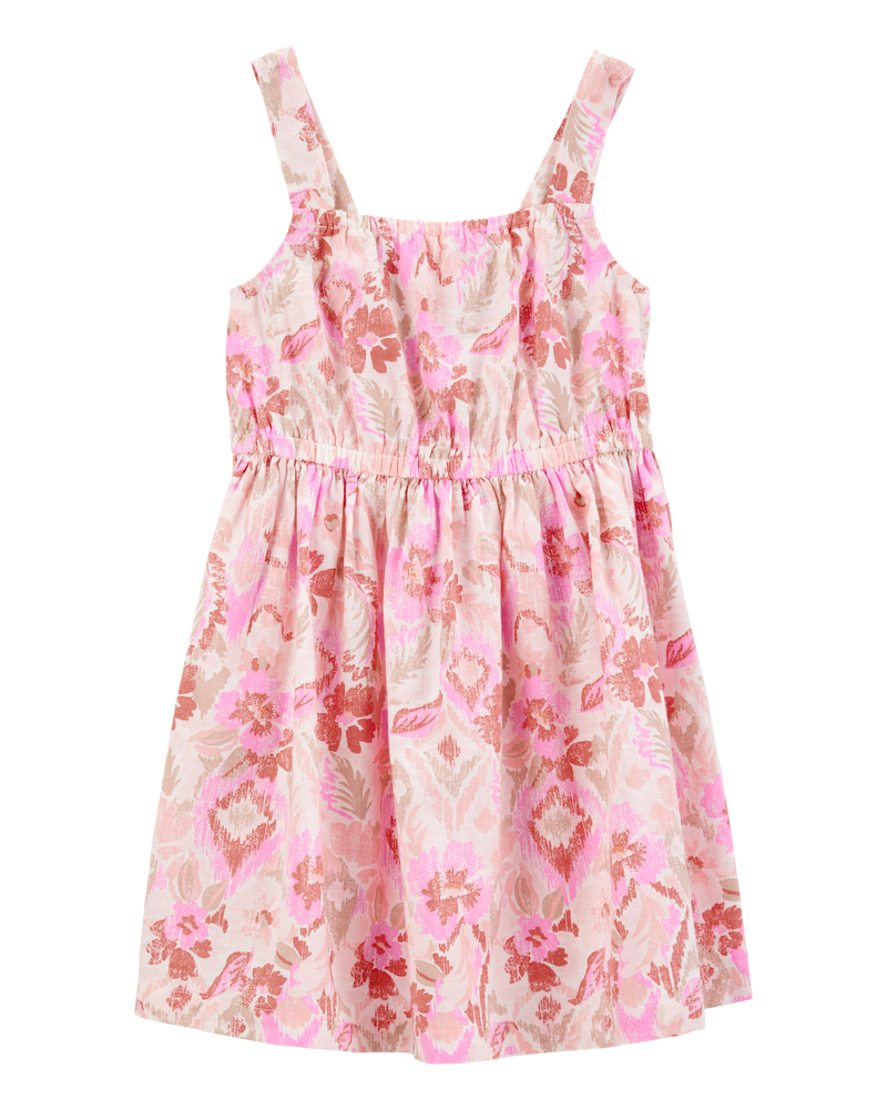 Enfant en bas âge Robe à fleurs - Rose, image 1 sur 4 diapositives
