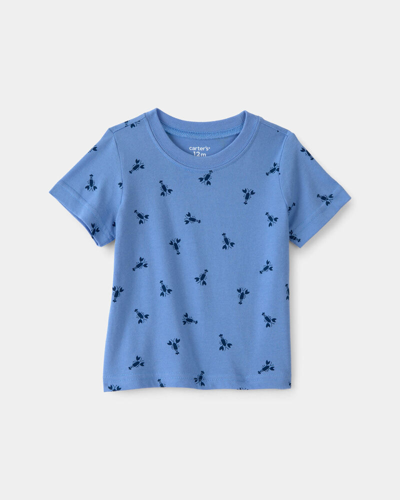 B&eacute;b&eacute; gar&ccedil;on - T-shirt &agrave; motif de homards - Bleu, image 1 sur 2 diapositives