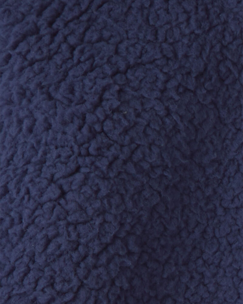 Baby Boy 3-Piece Bear Teddy Fleece Layering Set - Navy Blue/Cream, image 3 of 6 slides